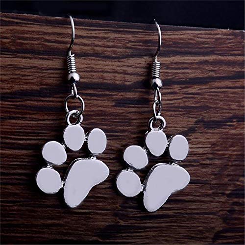 Sperrins Animal Footprints Drop Earrings Cat Paw Print Pendant Earrings Jewelry For Women Girls Charm Accessories
