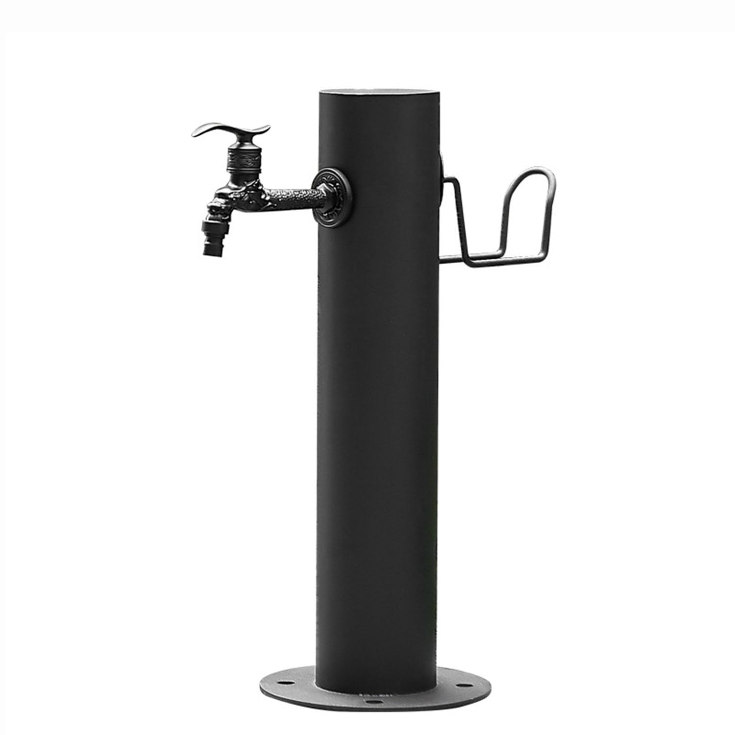Zychsjxa Single Out Stainless Steel Outdoor Faucet Column With 7.5M Spray Gun Durable Vertical Watering Solution For Garden Villa Courtyard And Park Irrigation