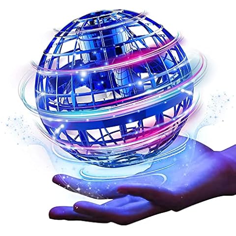 Isifil Tecno Flying Orb Ball Toy, Cosmic Globe Boomerang Hover Ball Galactic Fidget Spinner Kids Adults Outdoor Fly Toy Birthday Gift Cool Stuff for Boys Girls 6 7 8 9 10+ Year Old (Blue) Cover