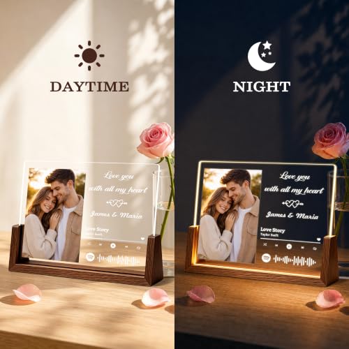 Custom Spotify Plaque With Photo Name, Personalized Gifts For Couples - Image 3