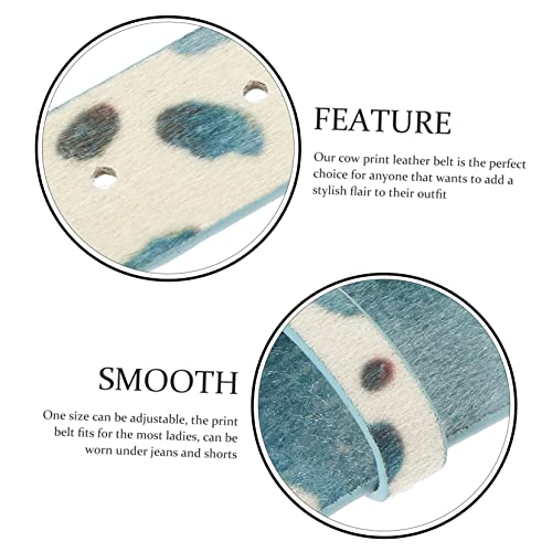 Didiseaon Adjustable Cow Print Belt for Women Western Style PU Leather Waistband Lightweight Fashion Accessory for Jeans and Trousers Stylish Animal Pattern for Casual and Party Wear2