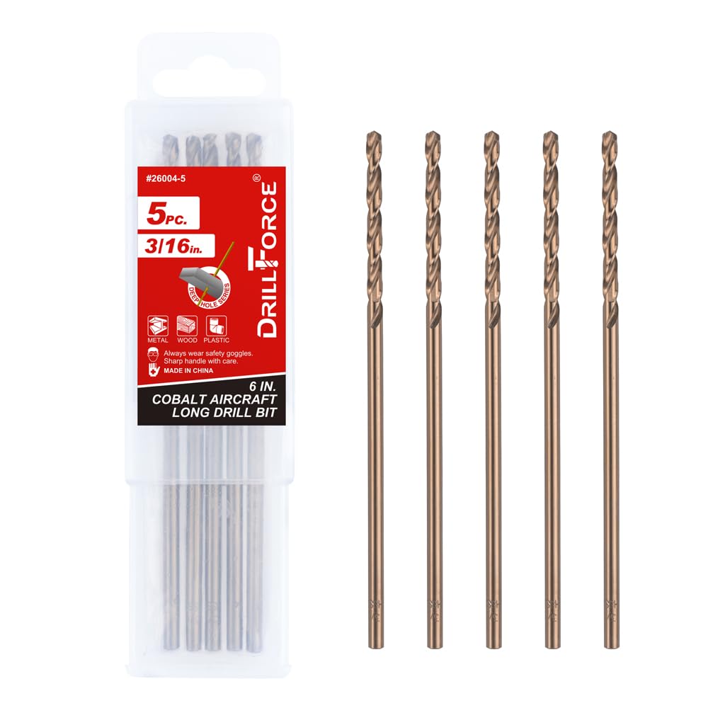 Cobalt Drill Bits Set - 5PCS for Metal, Plastic & Wood -7