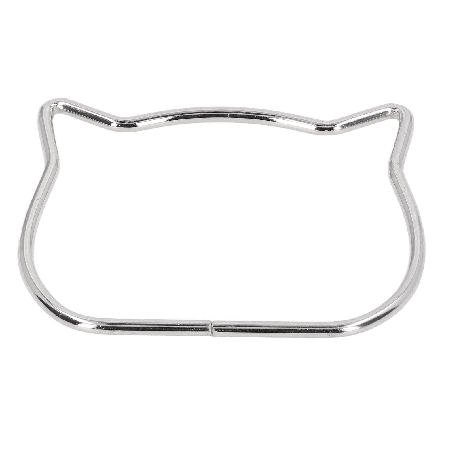 2 pezzi manici per borse, manici a forma di gatto di ricambio manici in metallo telaio per borse fatte a mano manici per borse, 10 cm(Oro