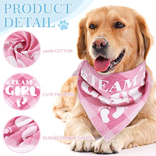 LEIFIDE 2 Pieces Gender Reveal Baby Announcement Team Girl Team Boy Dog Bandana, Baby Announcement Plaid Dog Bandana Gender Reveal Photo Prop for Medium Large Dogs LEIFIDE 2 Pieces Gender Reveal Baby Announcement Team Girl Team Boy Dog Bandana, Baby Announcement Plaid Dog Bandana Gender Reveal Photo Prop for Medium Large Dogs