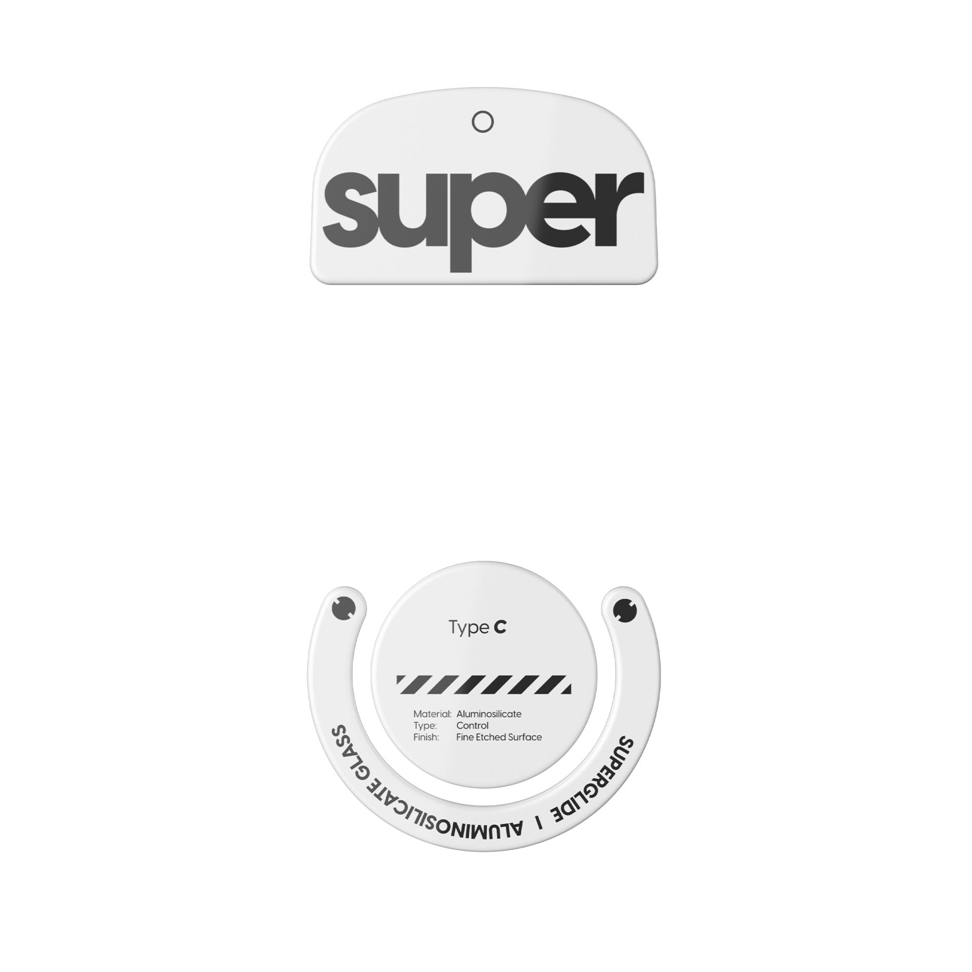 Superglide2 - Piedini per mouse con superficie controllabile, veloci e lisci, realizzati con vetro ultra resistente, suola liscia e resistente per Logitech G Pro X Superlight [bianco]