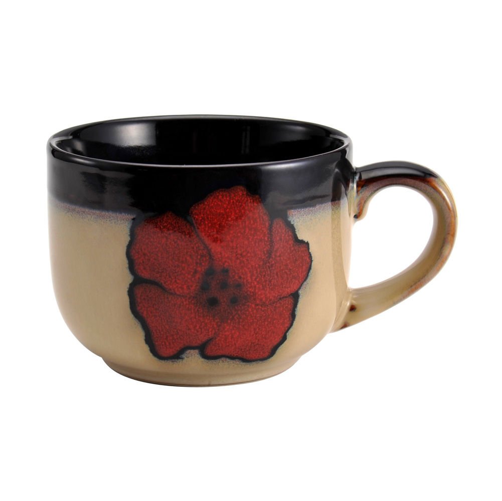PfaltzgraffPainted Poppies Jumbo Soup Mug, 28-Ounce