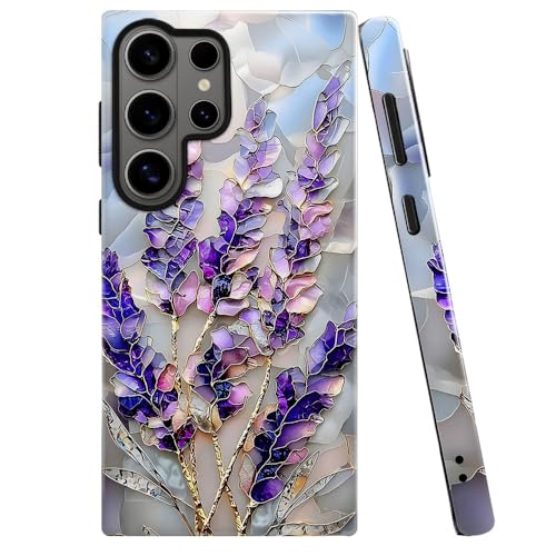 Coque vitrail violet pour Samsung S26 Ultra finition brillante premium