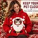 Weihnachtspullover Damen Hoodie mit Katzentasche Zipper Tasche Kapuzenpullover Katzen Hunde Tragetasche Pullover mit Hundetasche Niedlicher Haustierhalter Kapuzenpulli Haustier Carrier Hoody