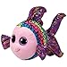 TY 37150 Fish Beanie Boo's Flippy Fisch mit Glitzeraugen, 24 cm, Mehrfarbig