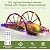 Ultym 5 FT Lighted Arched Wooden Garden Bridge with Half-Wheel Railings