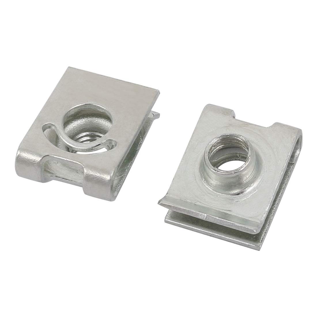 Aexit M6 19mmx14mm Home hardware Iron Extruded U Nut Clip Silver Tone 20pcs Model:67as566qo441