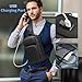 Imagen de GYakeog Bandolera Hombre Bolso Cruzado Impermeable Mochila Pequeña con USB para Deporte Oficina Universidad-Negro