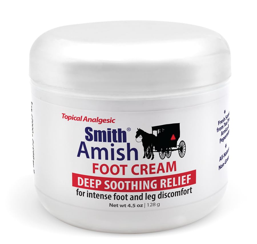 Smith Amish Foot Cream, Deep Soothing and Calming to Foot and Legs. 4.5 oz