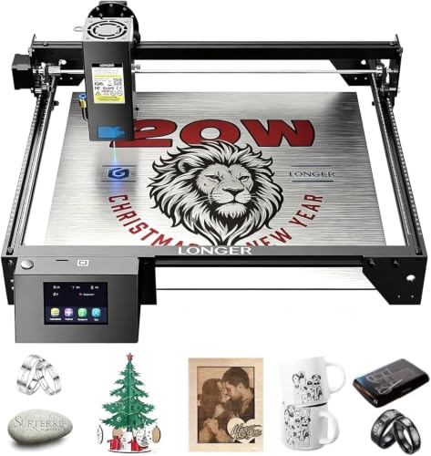 Image of Longer New Upgrade RAY5 20W Laser Engraver,32-bit Motherboard, 130W CNC Laser Cutter,App Offline Control, DIY Engraver Tool for Metal /Glass /Wood,Engraving Area 400 * 365mm