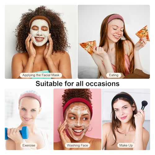 Image of DRESHOW 4 Pcs Velvet Wide Headbands for Women Girls Turban Vintage Boho Head Bands Fashion Non Slip Head Wraps Hoop Hair Accessories