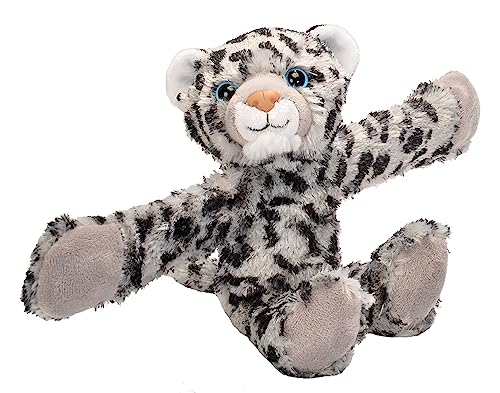 Wild Republic - Huggers, Leopardo de las Nieves peluche con brazalete de presión integrado, 20 cm (19564)