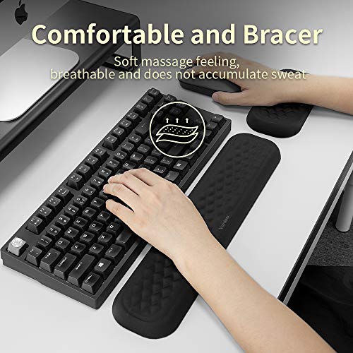 Vaydeer XUNLI-0050 60%-75% Keyboard Wrist Rest, Memory Foam Hand Rest Support Pad Padded For Office, Computer, Laptop, Mac Typing And Wrist Pain Relief And Repair thumb #2