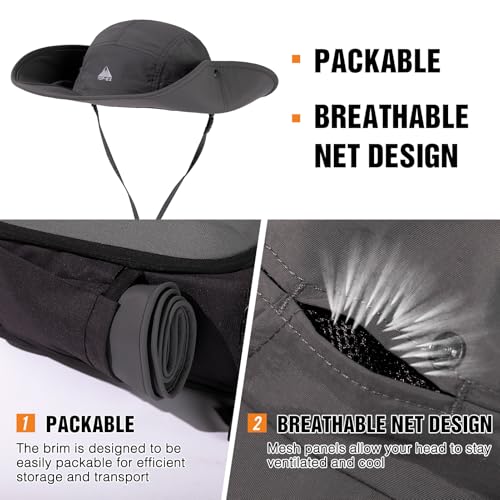 Sombrero amplio impermeable transpirable XL para mujer miniatura 5