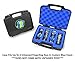 Casematix Toy Box Case Compatible with Up to 4 Untamed T Rex or Untamed Raptor Fingerlings Untamed Dinosaur Toys in Custom Blue Foam Compartments, Includes Case Only, Black