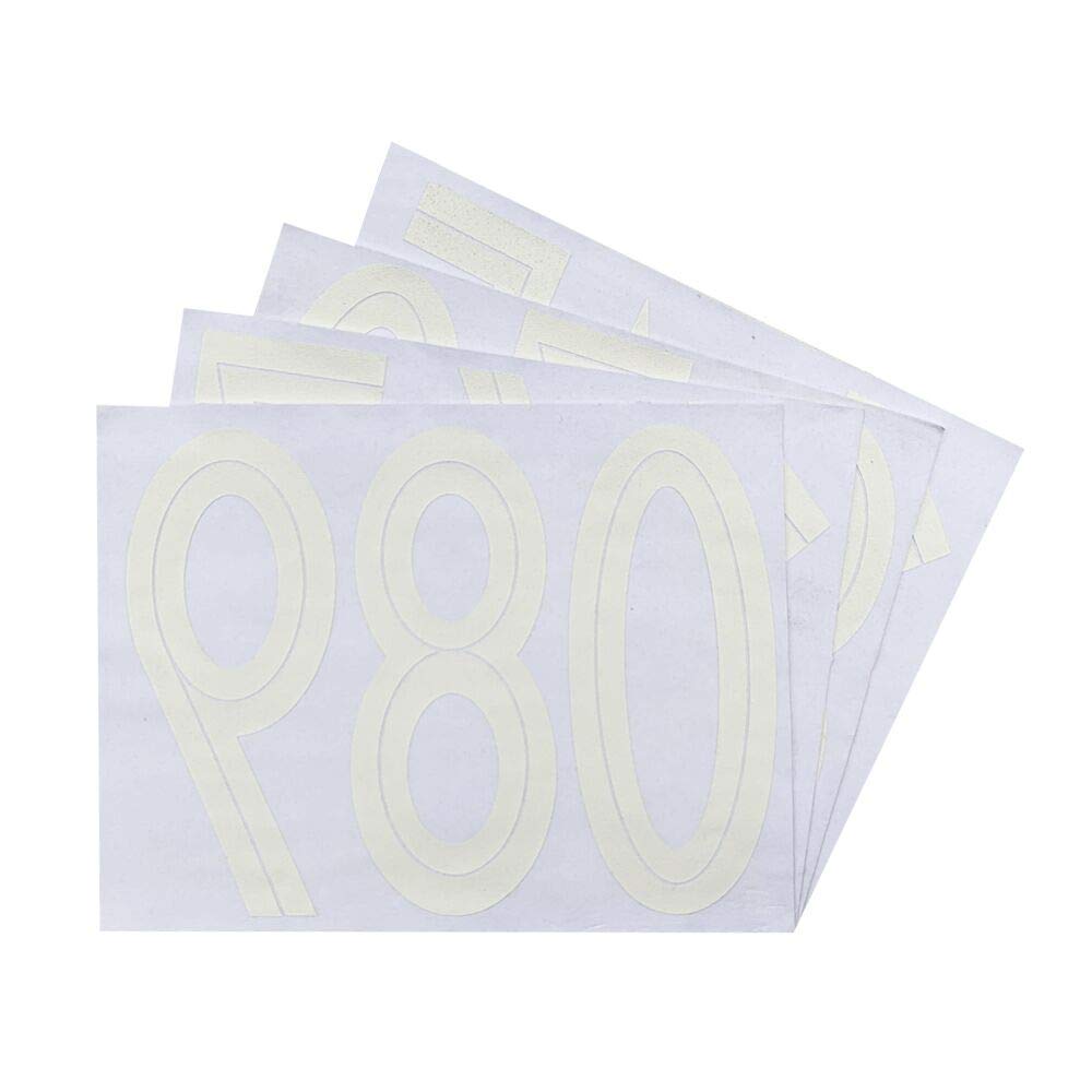MagfokIron on 8 Inch Numbers White Transfer for Clothing, 4 Sheet (Black or White Optional)