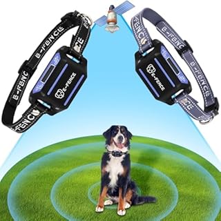 Wireless GPS Dog Fence, Electric Dog CollarFence,Adjustable Waming Strength, Pet ContainmentSystem for Outdoor, Suitable for All Dogs,Rechargeable(2Pack)