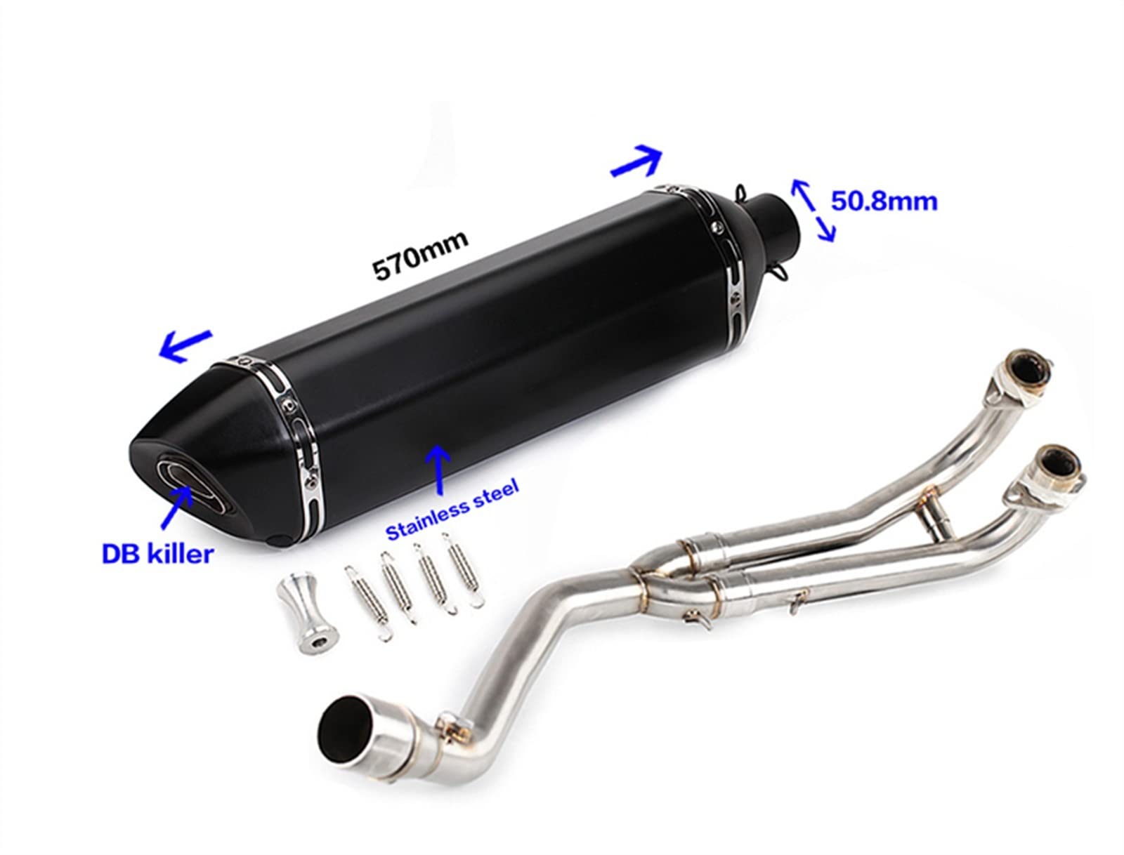 Tubo Di Scarico Completo Per Yamaha T-MAX Tmax 500 530 2008 2009 2010 2011 2012 2013 2014 2015 2016 2017 2018 Con