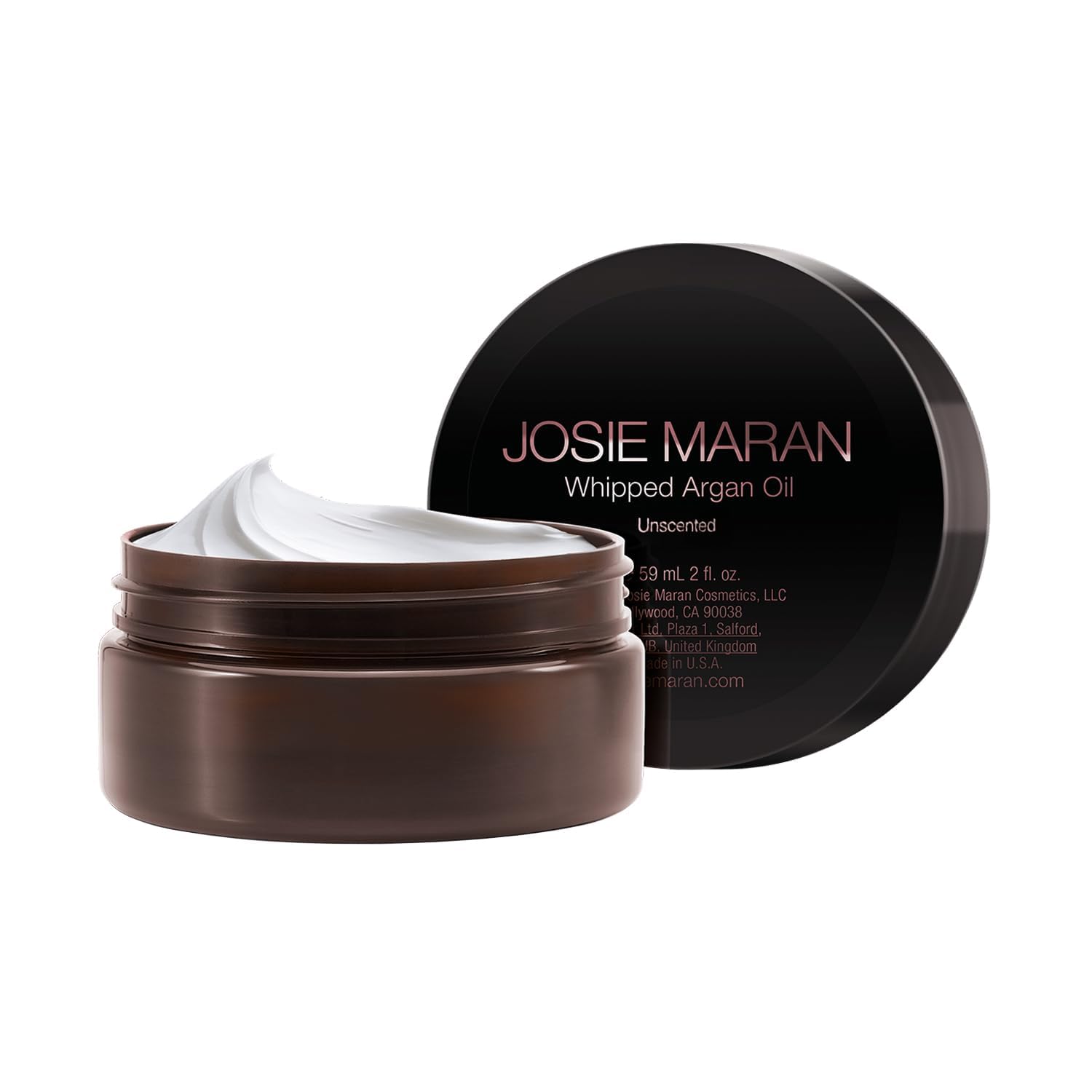 Josie Maran Whipped Body Butter - Hydrate, Soften & Revitalize Skin with Argan Oil, Shea Butter, Avocado Oil & Fatty Acids - Dry Skin Body Moisturizer - Lavender Citrus (2 fl oz / 59ml)