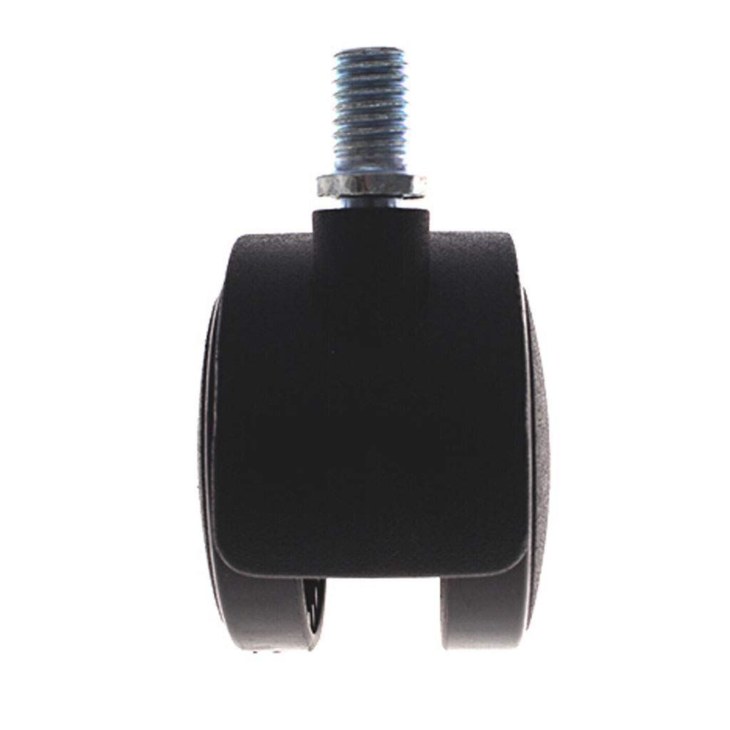 Roue universelle en nylon filetée 10 mm et roulette pivotante avec frein