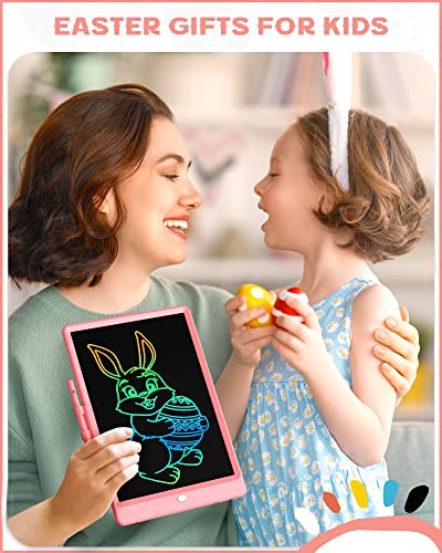 Image of Bravokids 10 Inch LCD Writing Tablet for 3-8 Year Olds - Electronic Drawing Pad and Doodle Board as Educational Birthday Gifts for Girls and Boys (Pink) (Pack of 3)