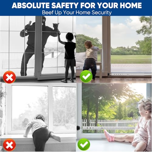 Sliding Door Security Bar, 17-55 Inch Adjustable Sliding Patio Door Lock Bar, 1inch Heavy Duty Window Security Bars with Rubber Tips, Sliding Glass Door Security Bar for Home Apartment - Image 3
