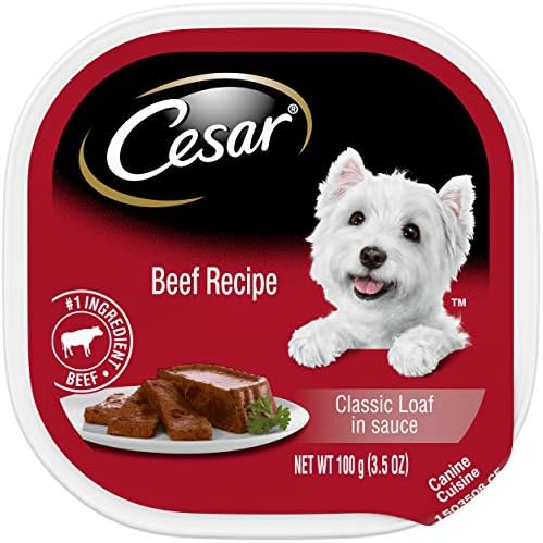 Cesar Classics Loaf In Sauce Gourmet Wet Dog Food Pack Of 24 Canned Wet Pet Food Pet Supplies Amazon Com