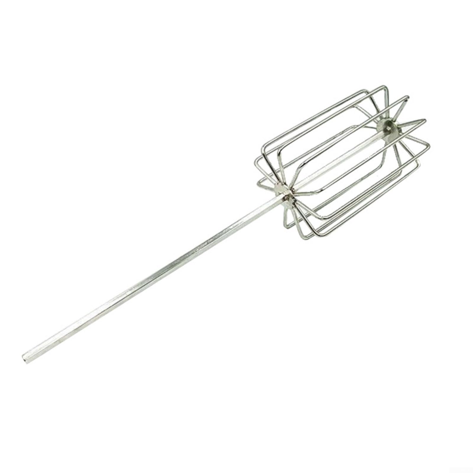 Edelstahl Groundbait Mixer mit 11 Klingen für Karpfenangeln, Robuster Köder Rührbesen zum gleichmäßigen Verteilen von Aroma, Langlebiger Futtermittel Mischer für Teich und See, Silber 43cm