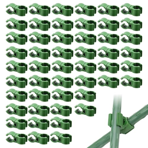 50 Pièces Connecteurs pour Tuteur de Plante, Clips de Liaison pour Tuteur et Support de Plante, Accessoires de Jardin pour Plantes Grimpantes et Plantes en Pot (11 mm)
