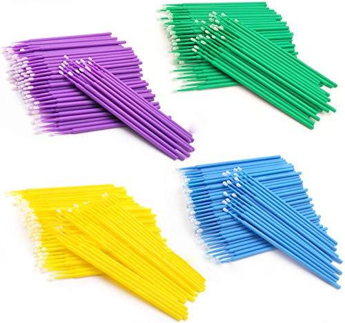 100pcs/bag Durable Micro Disposable Eyelash Extension Make up Brushes Individual Applicators Mascara Removing Tools Swabs (pink)