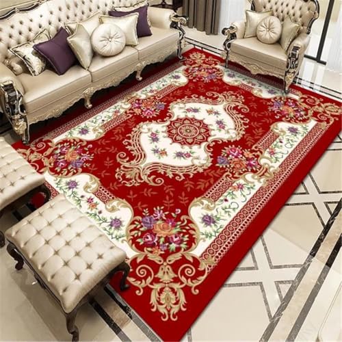 Tapis Rouge 40X60CM Imprimé Style Classique Résistant - 2