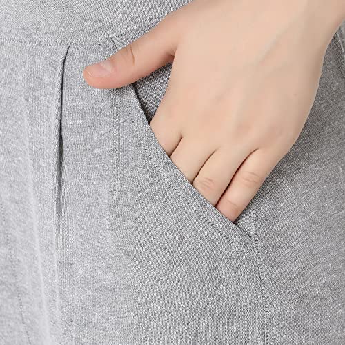 Image of GRECIILOOKS Women's Joggers - Soft High Waist Straight Fit Pants | Comfortable Cotton Blend Trousers Travel