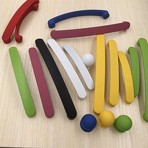 Modern Multicolor Solid Aluminum Alloy Children Room Cabinet Handles Kitchen Cupboard Door Pulls Drawer Knobs Furniture Hardware - (Color: pink 96mm)
