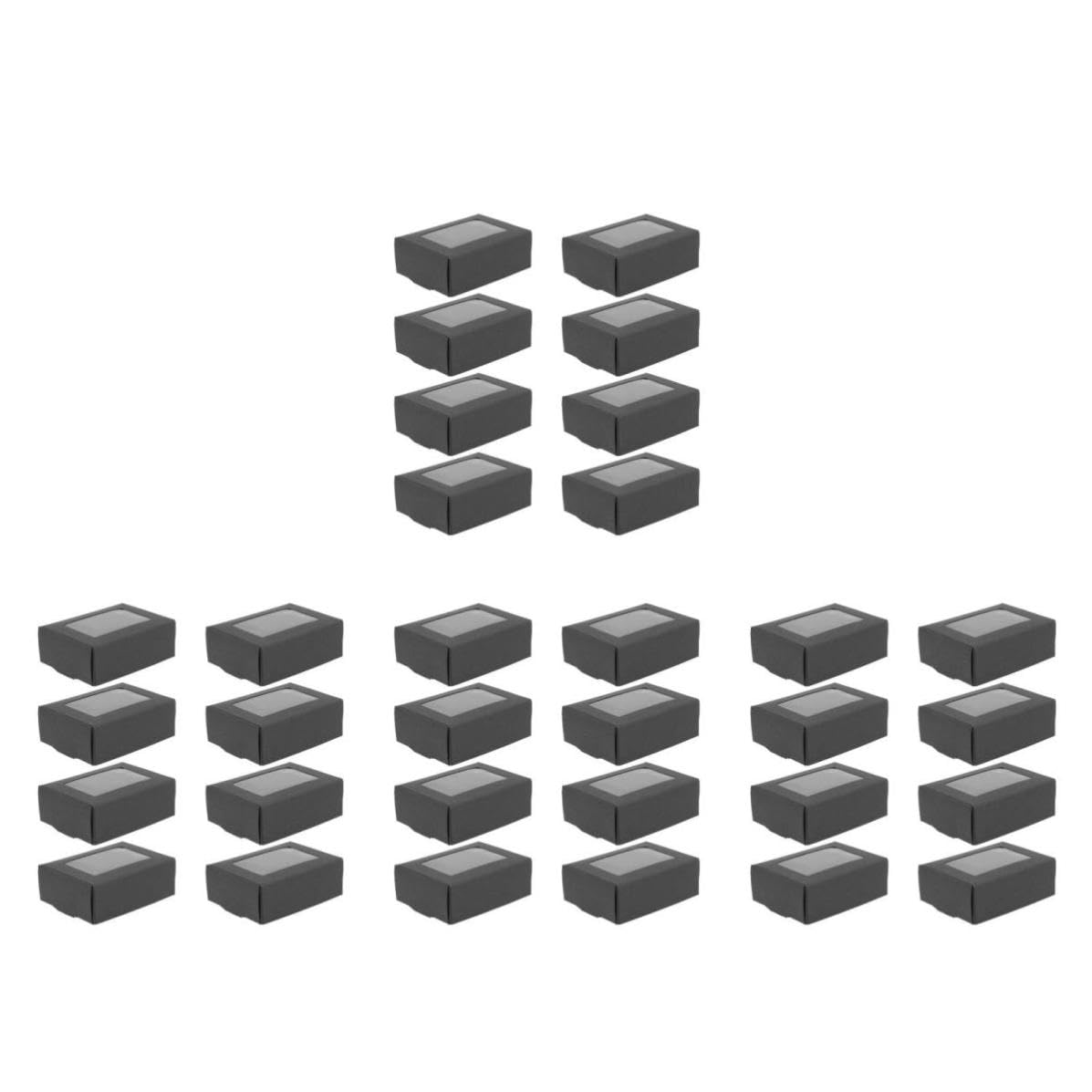 BESPORTBLE 120 Pezzi Scatole Piccole in Carta Kraft per Sapone e Gioielli | Finestra Traforata, Leggere e Portatili, per Piccoli Accessori e Bomboniere, Stile Semplice
