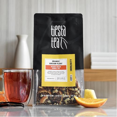 Image of Tiesta Tea - Orange Dream Float Tea, Loose Leaf, Orange Cream Herbal Tea, Premium Caffeine-Free Tea Blend, Make Hot or Iced & Up to 200 Cups, 16 oz Resealable Bulk Pouch
