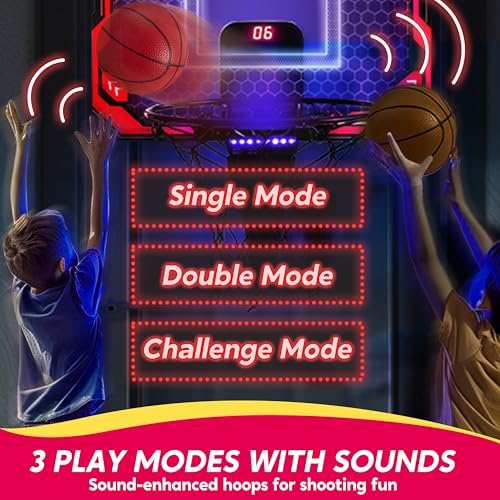 Syncfun 90009 Mini Indoor Basketball Hoop, Light Up Over The Door Basketball Hoop For Kids thumb #3