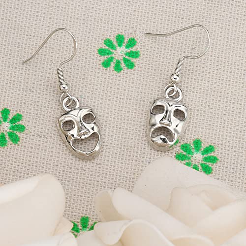 Image of Theatre Gift Earrings for Women Teen Actress Comedy and Tragedy Masks Actor Theatre Merch Drama Earrings