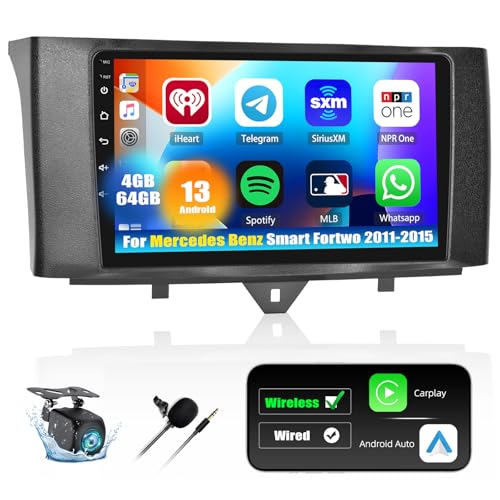 Bluetooth 5.0 & FM/RDS & 32EQ ------ Grazie al Bluetooth integrato, stereo auto per Mercedes-Benz Smart supporta le chiamate in vivavoce e così via. La radio FM/RDS di alta qualità supporta la memorizzazione di un massimo di 30 stazioni. Lo schermo tattile di Android Auto per Benz utilizza una regolazione della divisione di frequenza a 32 frequenze, con una panoramica surround sconvolgente