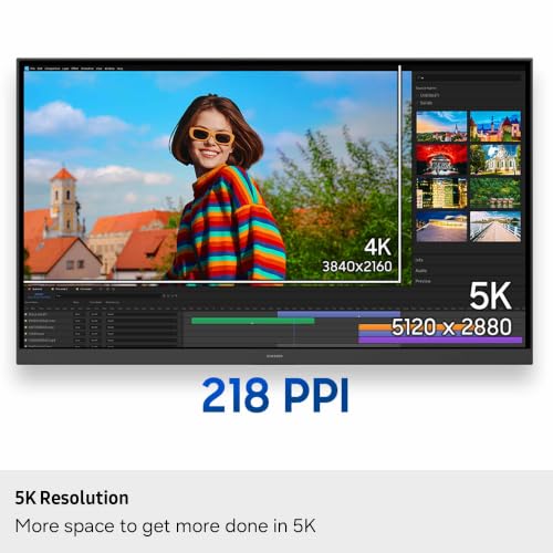 Samsung 27" ViewFinity S8 (S80HF) Series High-Resolution Monitor | 5K (5120x2880), HDR10, Eye Saver Mode, USB-C Port, Samsung Display Manager, LS27H800EFAXZA - Image 3