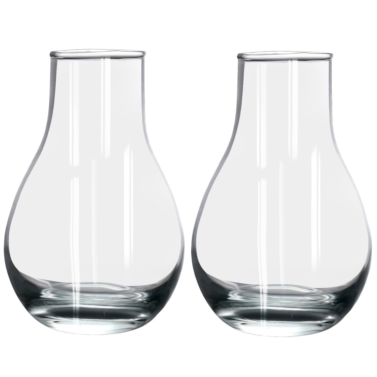 Green Fills Bulb-Shaped Glass Vase Set of 2| Modern Decorative Vases Home Decor | Table Centerpiece | Dining Table | Wedding Arrangements (2-vase)-image-20