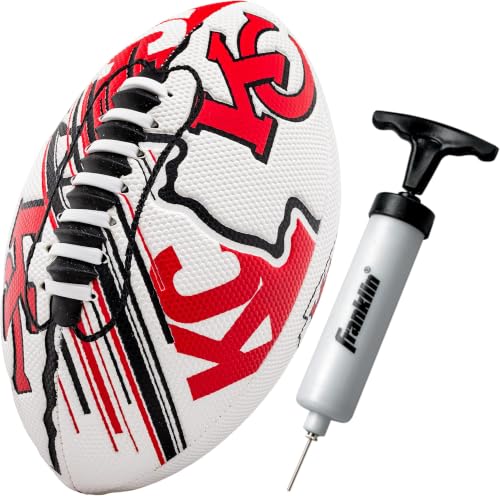 Image of Franklin Sports NFL Team Mini Footballs - Youth 8.5 inch Official NFL Licensed Football + Air Pump Set