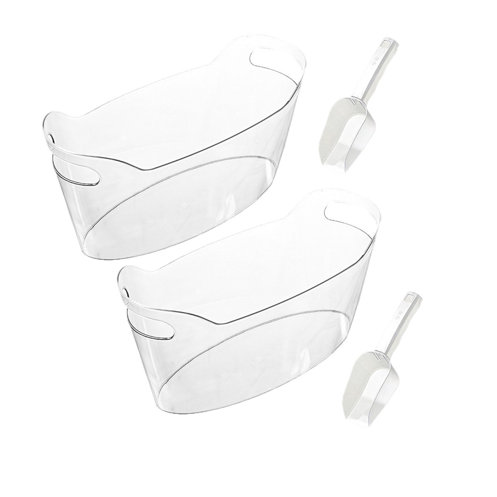 carotoe Large Capacity 6.5L Ice Buckets Set with Ice Scoops for Wine Practical Cooling PET Chiller Tub for Parties PET Container