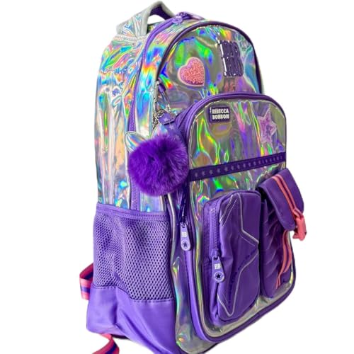 Mochila Escolar Feminina Costa RB Holografica Juvenil (Roxo)