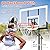 AWII SPORT Basketball Hoop 44 Inch Backboard Protable Basketball Hoop Outdoor, 4.8-10ft Height Adjustable Basketball Goal System for Kids Youth Adults Play in Backyard/Courts/Indoor
