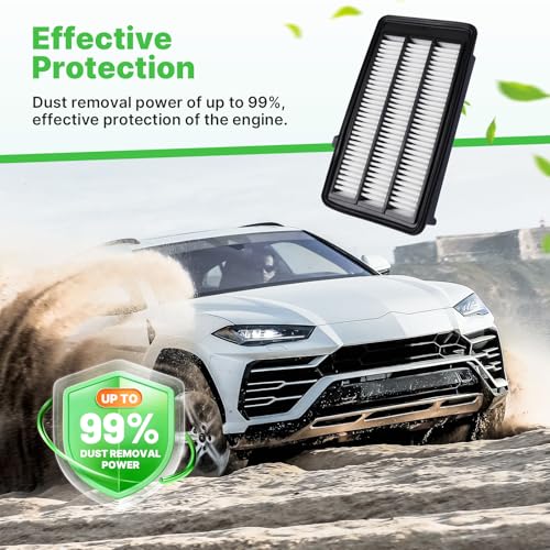 Image of 2PCS Engine Air Filter Fit for Honda Civic 2016-2021 (L4 1.5L), CR-V CRV 2017-2022 (L4 1.5L) Air Filter for My Car Replacement Engine Filter Automotive Accessories# CA12050 17220-5AA-A00