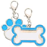UPKOCH 2 Stück Metall Pet Id Anhänger zum Selbstgestalten Kleine Hundemarke und Katzenname Tags Hitzebeständig für Sublimation Blanko Haustier Plaketten Langlebig und Leicht